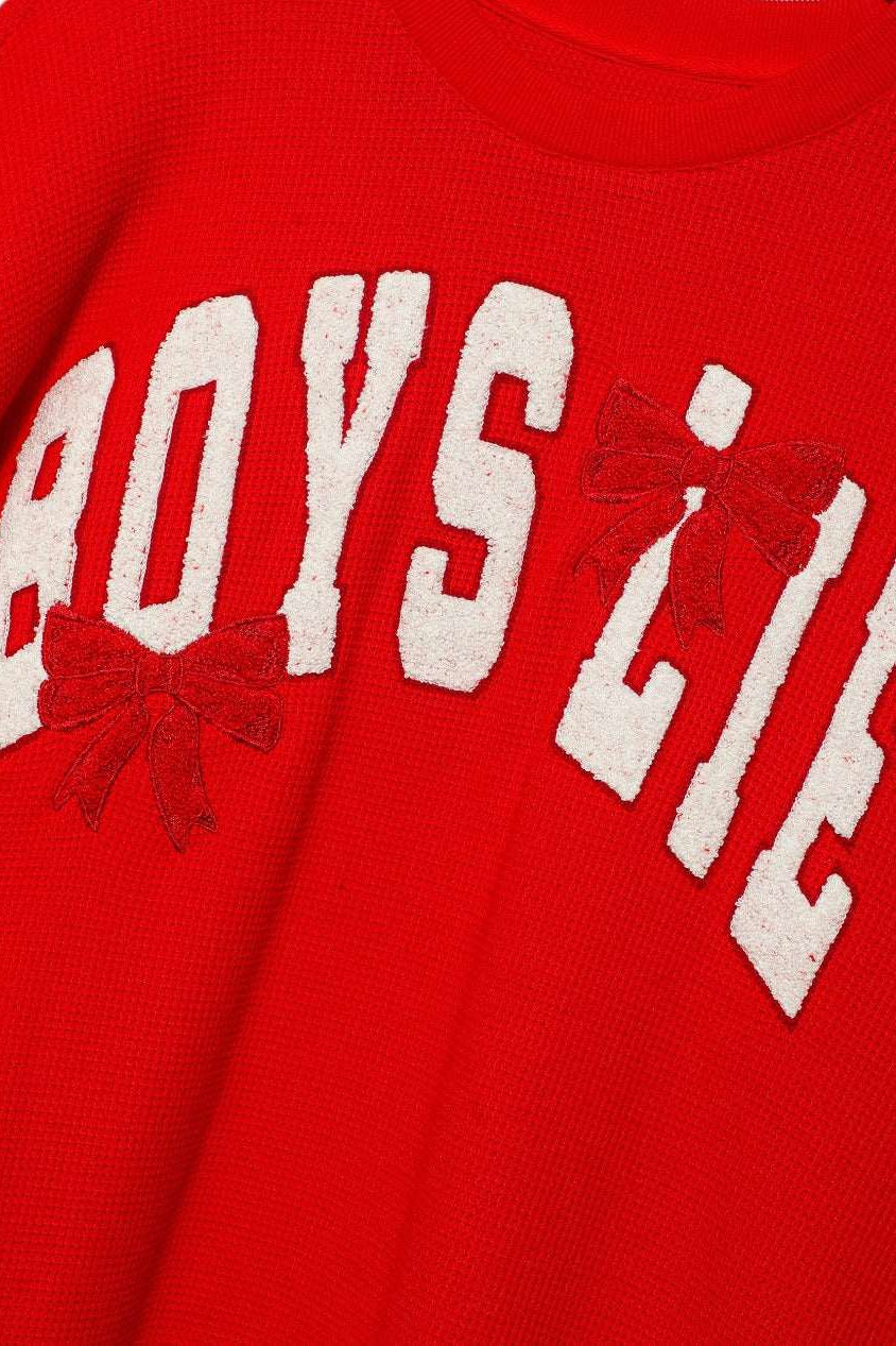 Shop Boys Lie Boys Lie Wrap Me In a Bow Kara Sweater Sweater for women – premium loungewear and festival fashion at Spoiled Brat