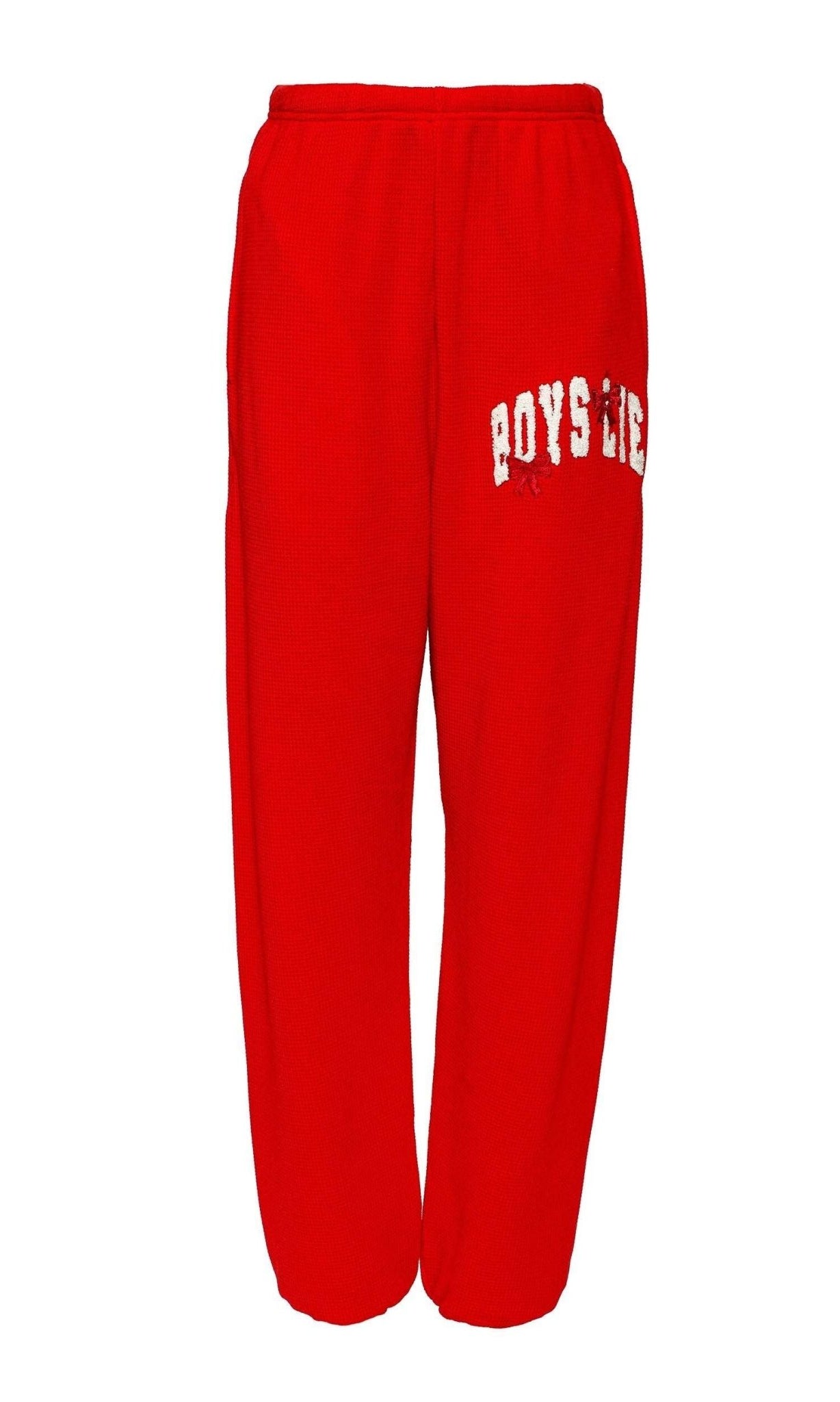 Boys Lie Wrap Me In a Bow Kimmy Jogger Pants by Boys Lie – Jogger Bottoms – Red | Spoiled Brat UK
