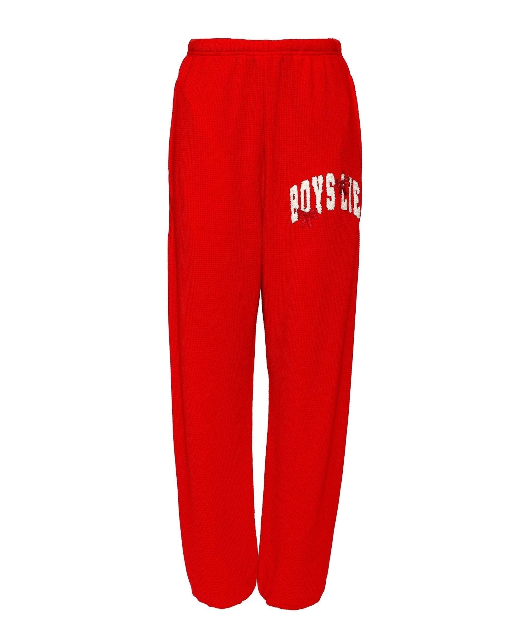 Boys Lie Wrap Me In a Bow Kimmy Jogger Pants by Boys Lie – Jogger Bottoms – Red | Spoiled Brat UK
