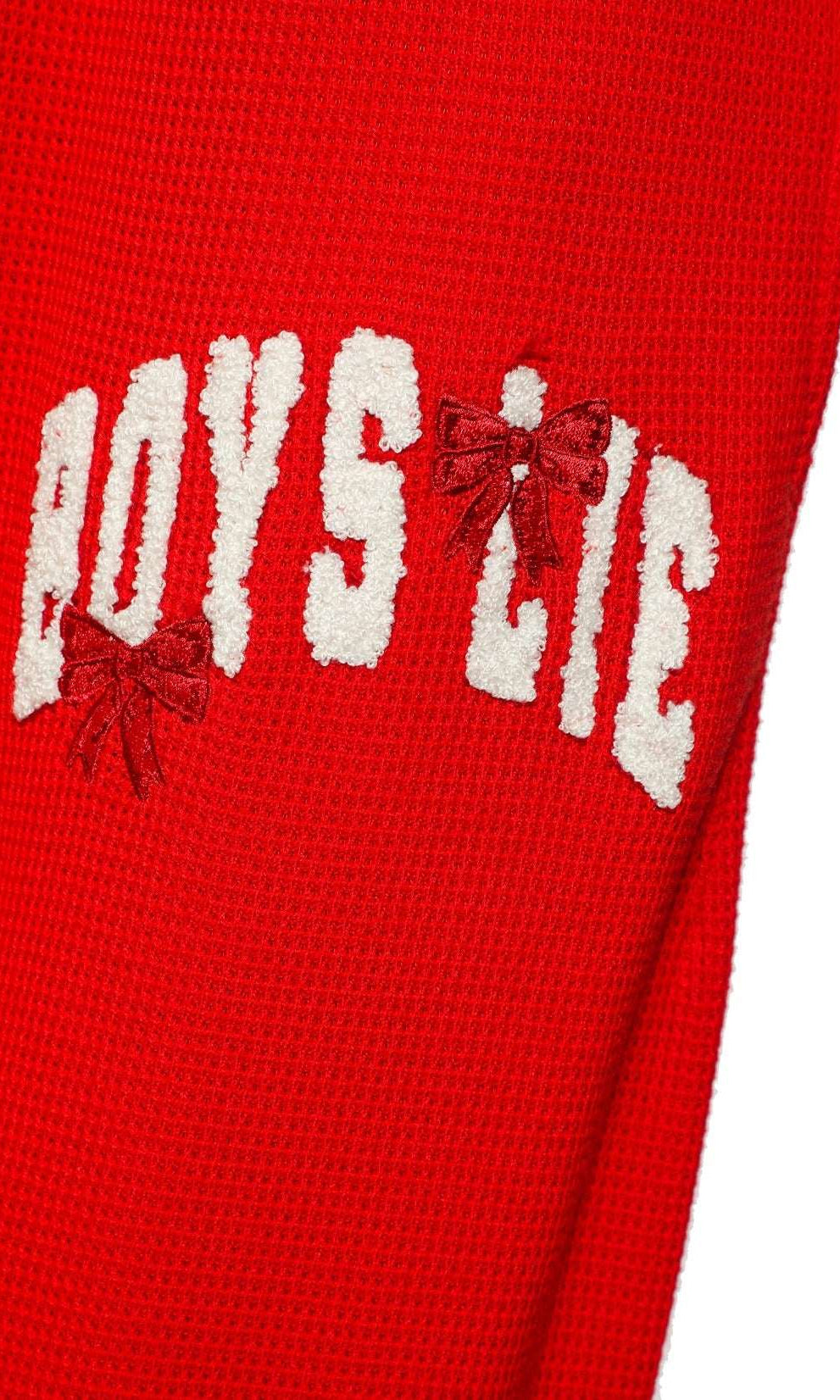 Boys Lie Wrap Me In a Bow Kimmy Jogger Pants by Boys Lie – Jogger Bottoms – Red | Spoiled Brat UK