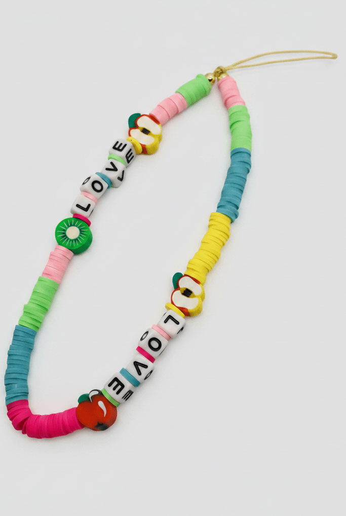 Shop Bracha Bracha Fruit Mix Phone Chain Phone Case for women – premium loungewear and festival fashion at Spoiled Brat