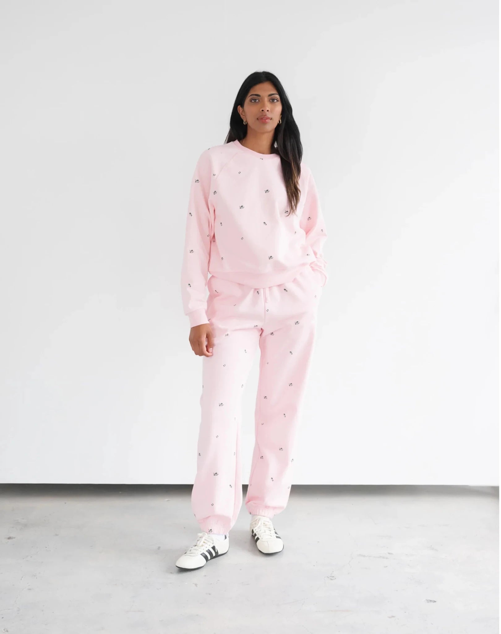 Shop Brunette The Label Brunette The Label "Be Kind" All Over Floral Oversized Joggers Sweatpants for women – premium loungewear and festival fashion at Spoiled Brat
