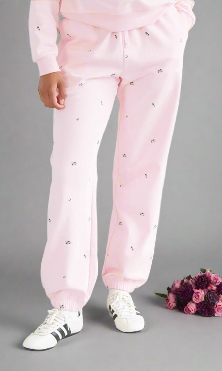 Shop Brunette The Label Brunette The Label "Be Kind" All Over Floral Oversized Joggers Sweatpants for women – premium loungewear and festival fashion at Spoiled Brat