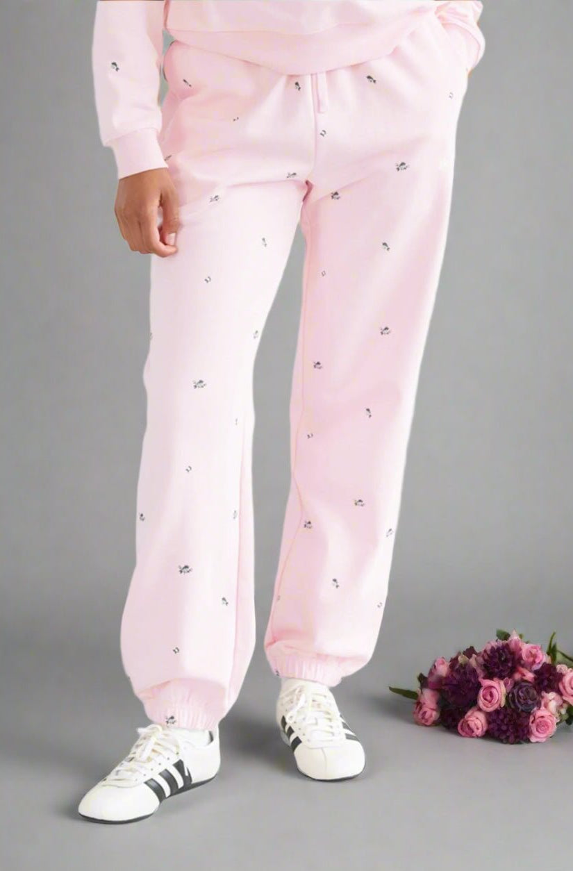 Shop Brunette The Label Brunette The Label "Be Kind" All Over Floral Oversized Joggers Sweatpants for women – premium loungewear and festival fashion at Spoiled Brat