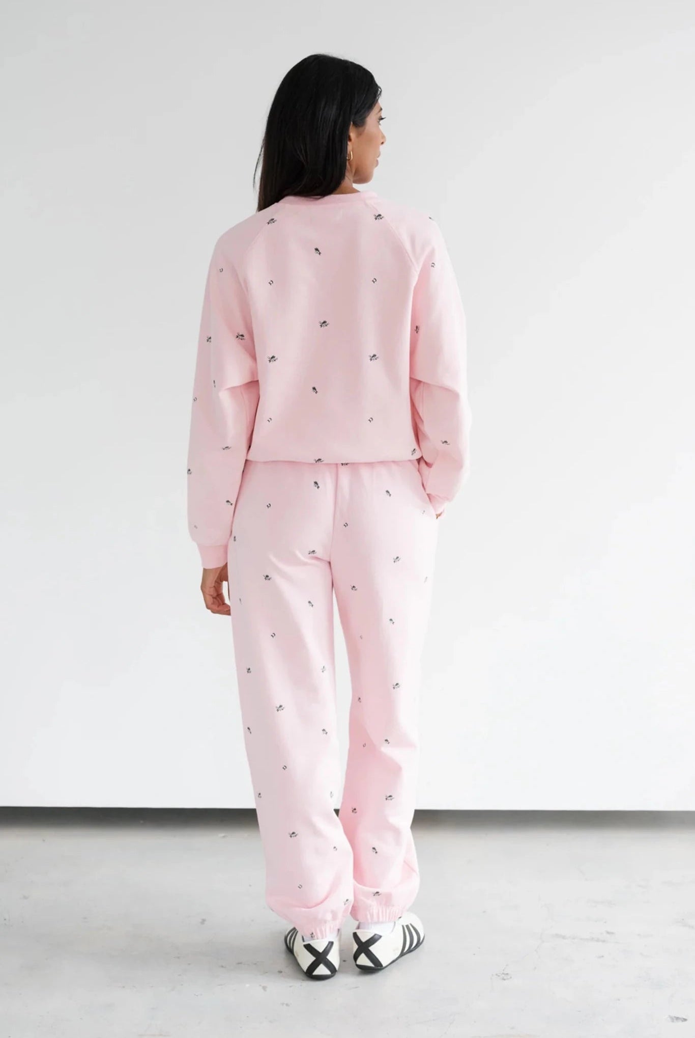 Shop Brunette The Label Brunette The Label "Be Kind" All Over Floral Perfect Crew Sweater Sweater for women – premium loungewear and festival fashion at Spoiled Brat