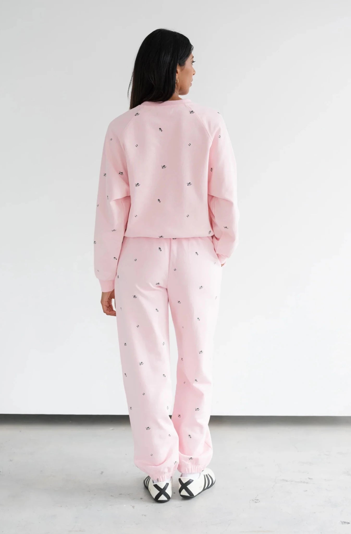 Shop Brunette The Label Brunette The Label "Be Kind" All Over Floral Perfect Crew Sweater Sweater for women – premium loungewear and festival fashion at Spoiled Brat