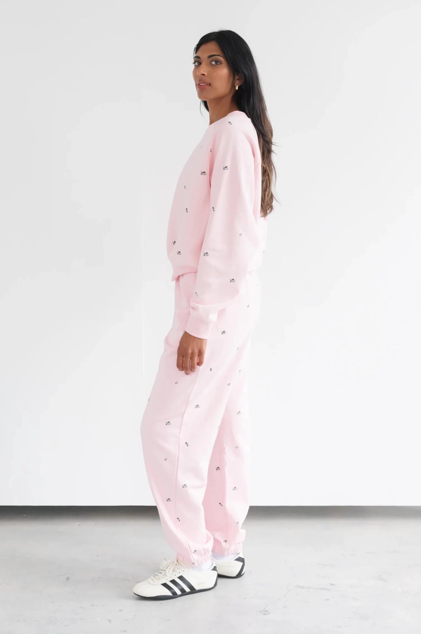 Brunette The Label "Be Kind" All Over Floral Perfect Crew Sweater - Spoiled Brat