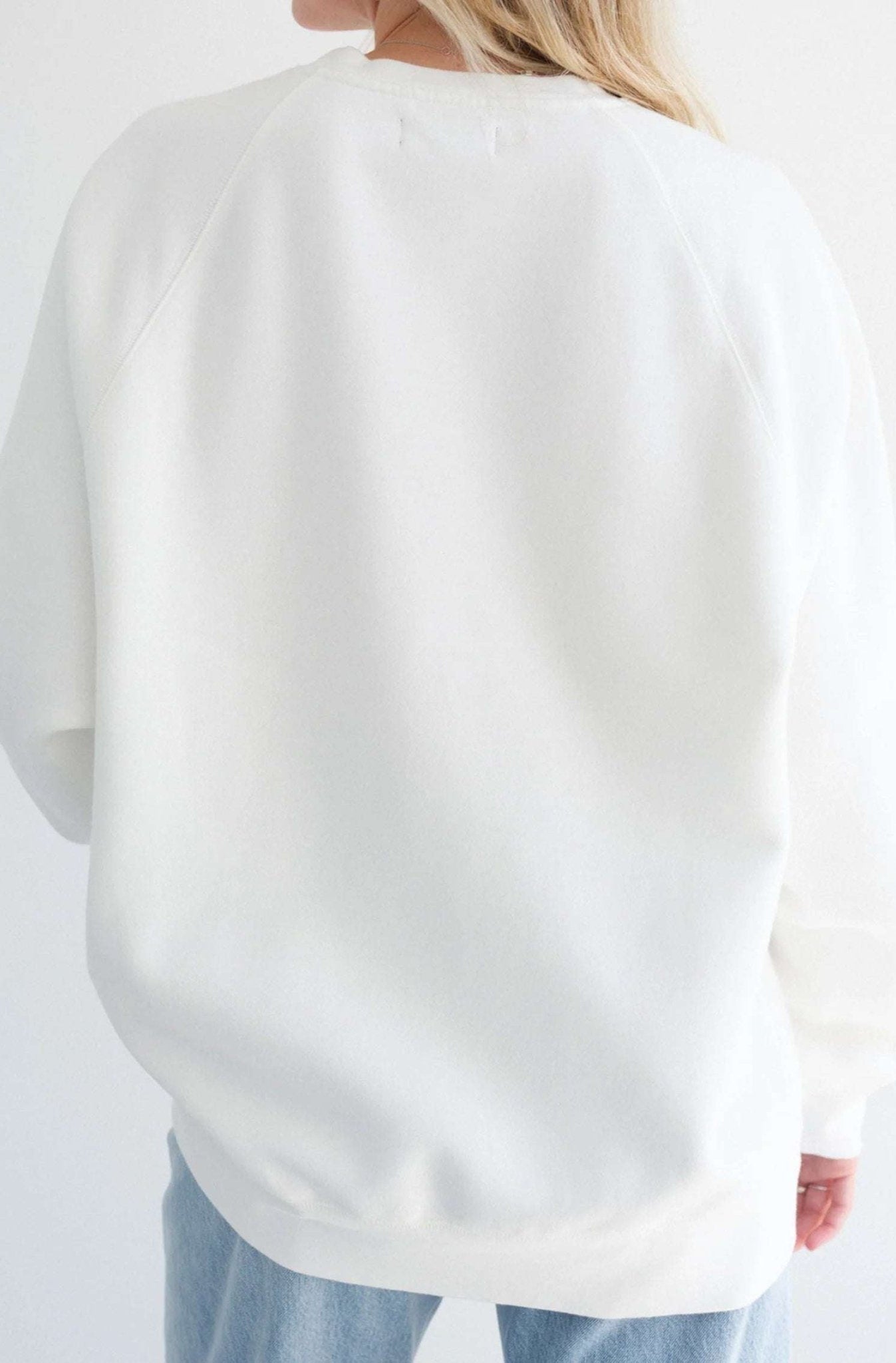 Shop Brunette The Label Brunette The Label "Blonde" Varsity Hair Colour Not Your Boyfriend's Crew Sweater Sweater for women – premium loungewear and festival fashion at Spoiled Brat