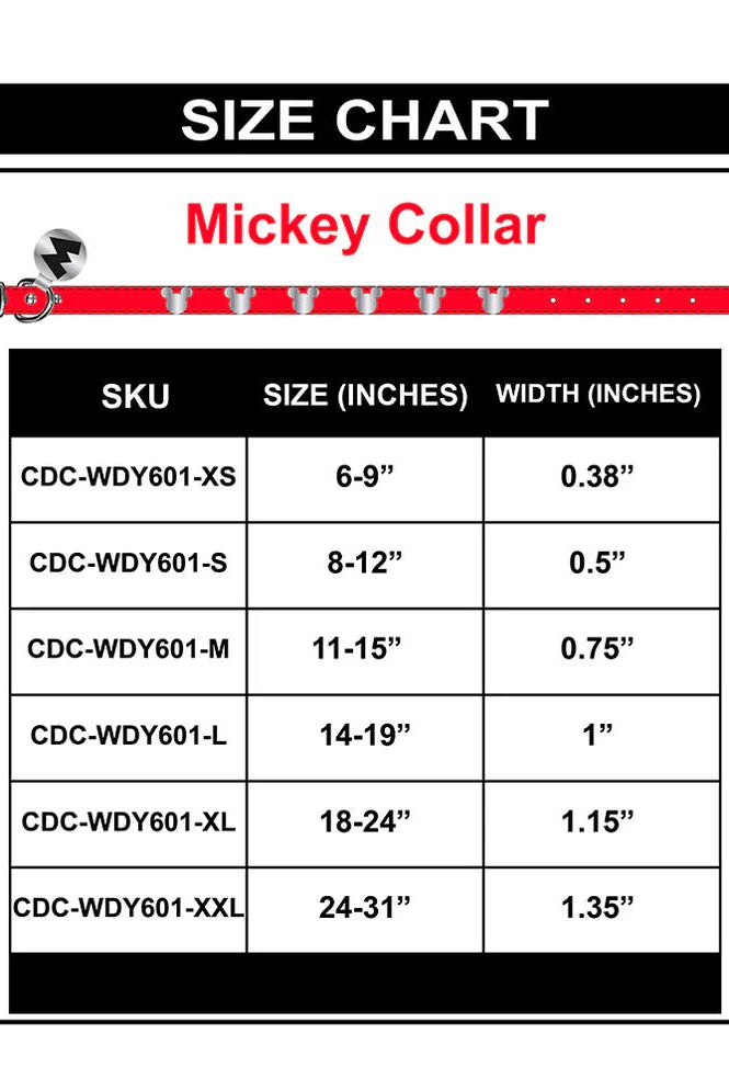 Shop Buckle Down Products Buckle Down Products Disney Mickey Mouse Vegan Leather Dog Collar Dog Collar for women – premium loungewear and festival fashion at Spoiled Brat