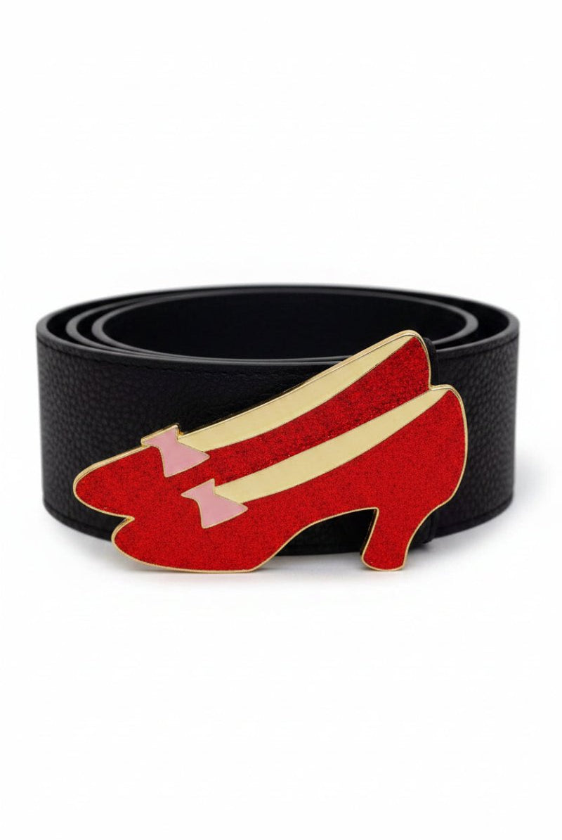 Shop Buckle Down Products Buckle Down Wizard Of Oz Ruby Slippers Enamel Belt Belt for women – premium loungewear and festival fashion at Spoiled Brat