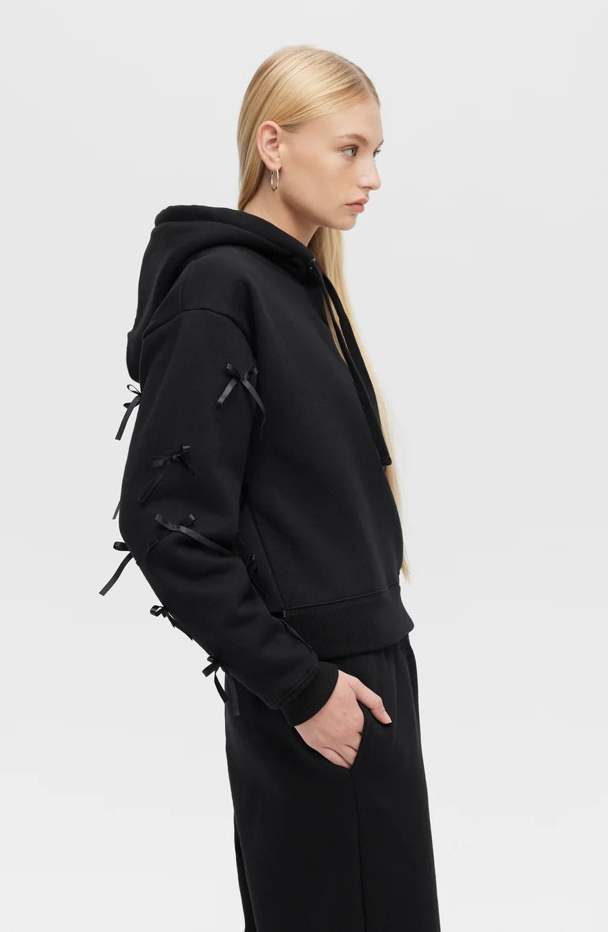 CHRLDR Molly Bows Hoodie by CHRLDR – Hoodie – Black | Spoiled Brat UK