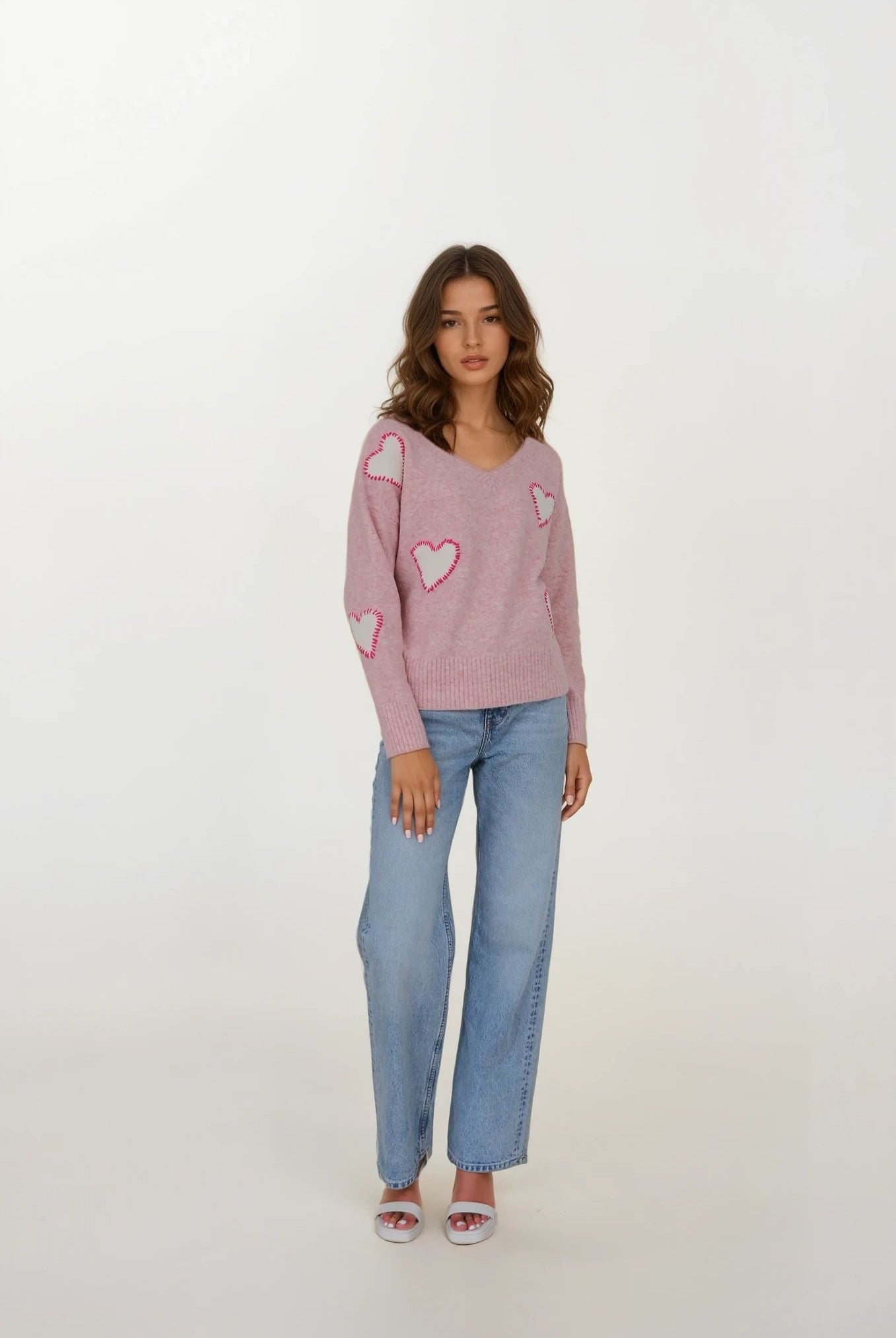 Shop CHRLDR CHRLDR Sweetheart V Neck Perfect Sweater Jumper for women – premium loungewear and festival fashion at Spoiled Brat