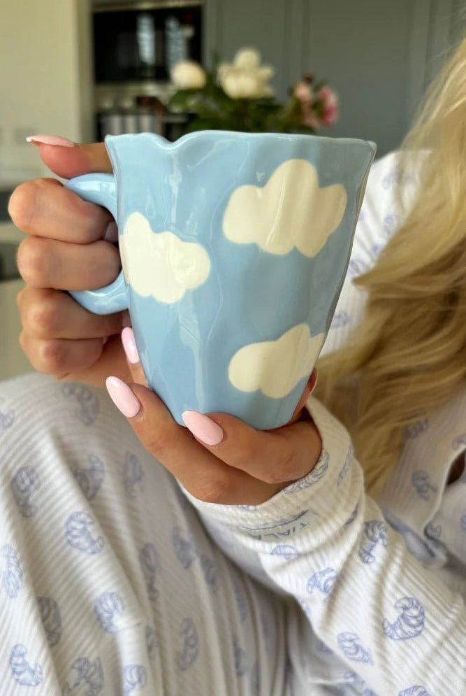 Shop Coconut Lane Coconut Lane Clouds Coffee Mug Mug for women – premium loungewear and festival fashion at Spoiled Brat