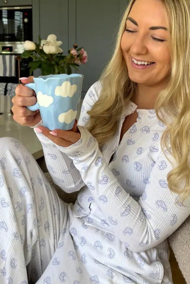 Shop Coconut Lane Coconut Lane Clouds Coffee Mug Mug for women – premium loungewear and festival fashion at Spoiled Brat