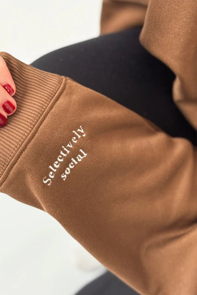 Shop Coconut Lane Coconut Lane Feelings "Selectively Social" Hoodie Hoodie for women – premium loungewear and festival fashion at Spoiled Brat