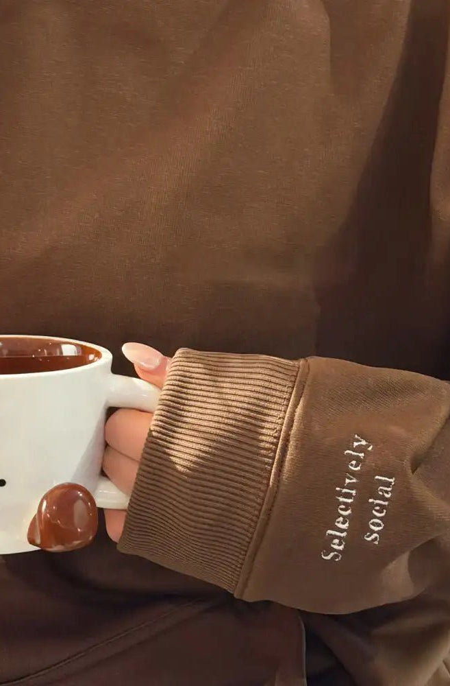 Shop Coconut Lane Coconut Lane Feelings "Selectively Social" Hoodie Hoodie for women – premium loungewear and festival fashion at Spoiled Brat