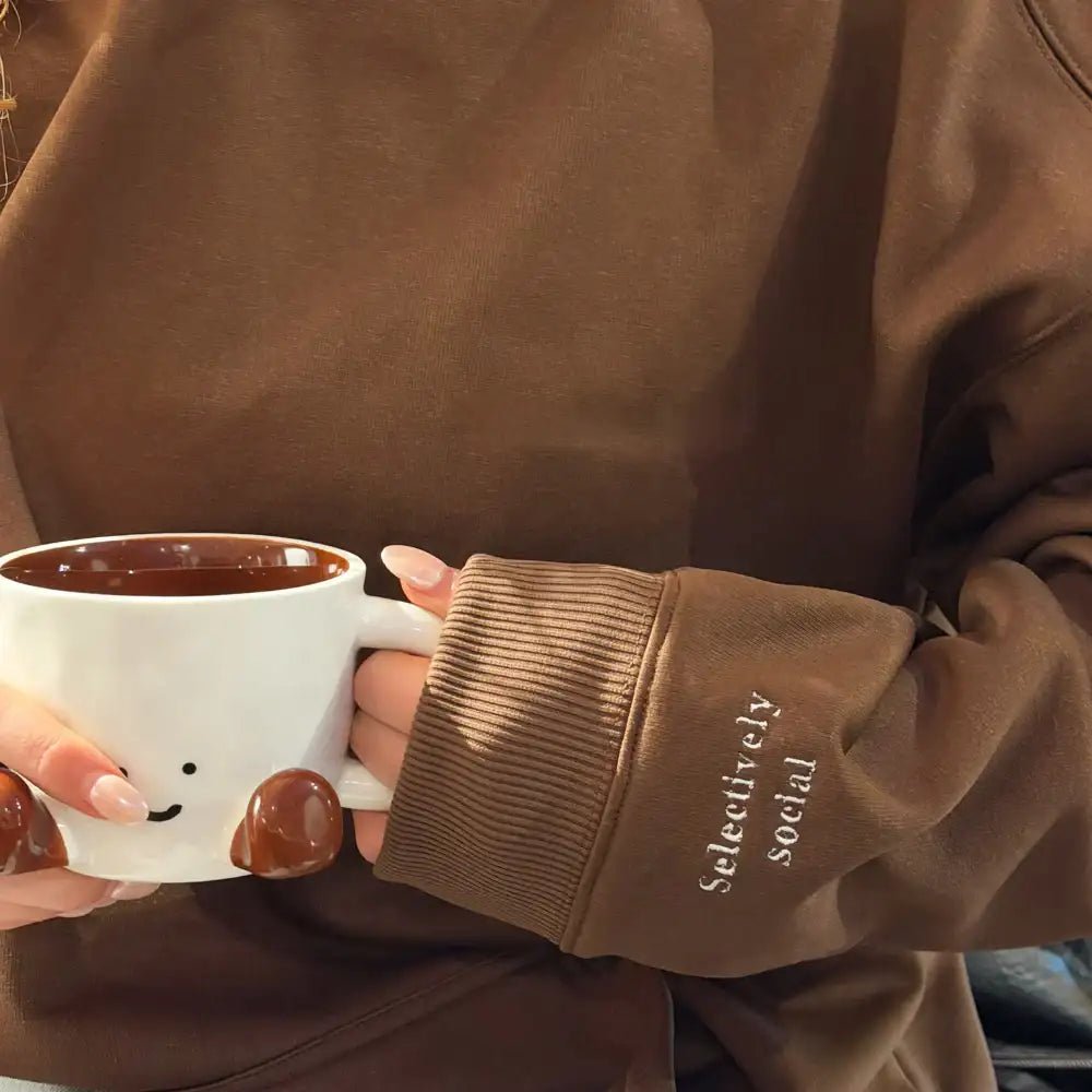 Coconut Lane Feelings "Selectively Social" Hoodie by Coconut Lane – Hoodie – S | Spoiled Brat UK