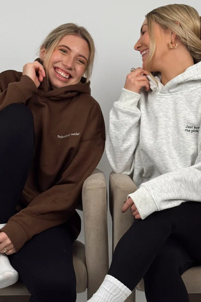 Shop Coconut Lane Coconut Lane Feelings "Selectively Social" Hoodie Hoodie for women – premium loungewear and festival fashion at Spoiled Brat