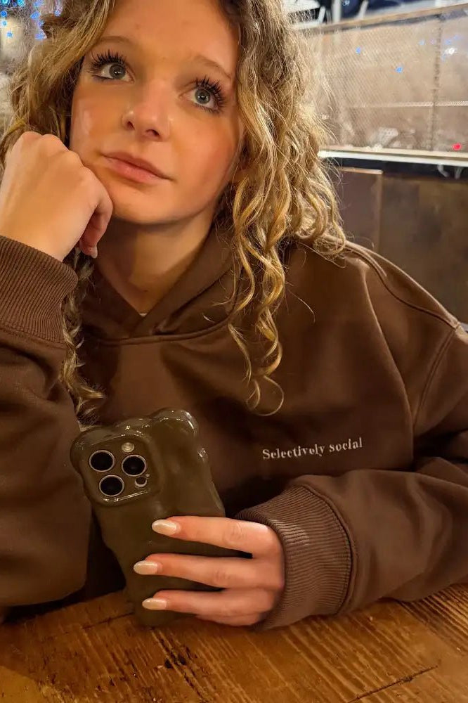 Shop Coconut Lane Coconut Lane Feelings "Selectively Social" Hoodie Hoodie for women – premium loungewear and festival fashion at Spoiled Brat