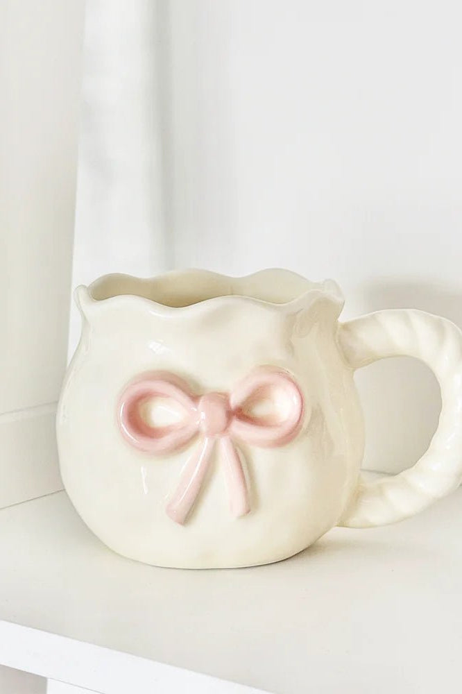 Coconut Lane Pink Bow Mug by Coconut Lane – Mug – | Spoiled Brat UK