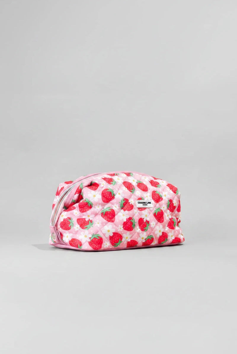 Shop Coconut Lane Coconut Lane Quilted Berry Cute Expandable Cosmetic Bag Cosmetic Case for women – premium loungewear and festival fashion at Spoiled Brat