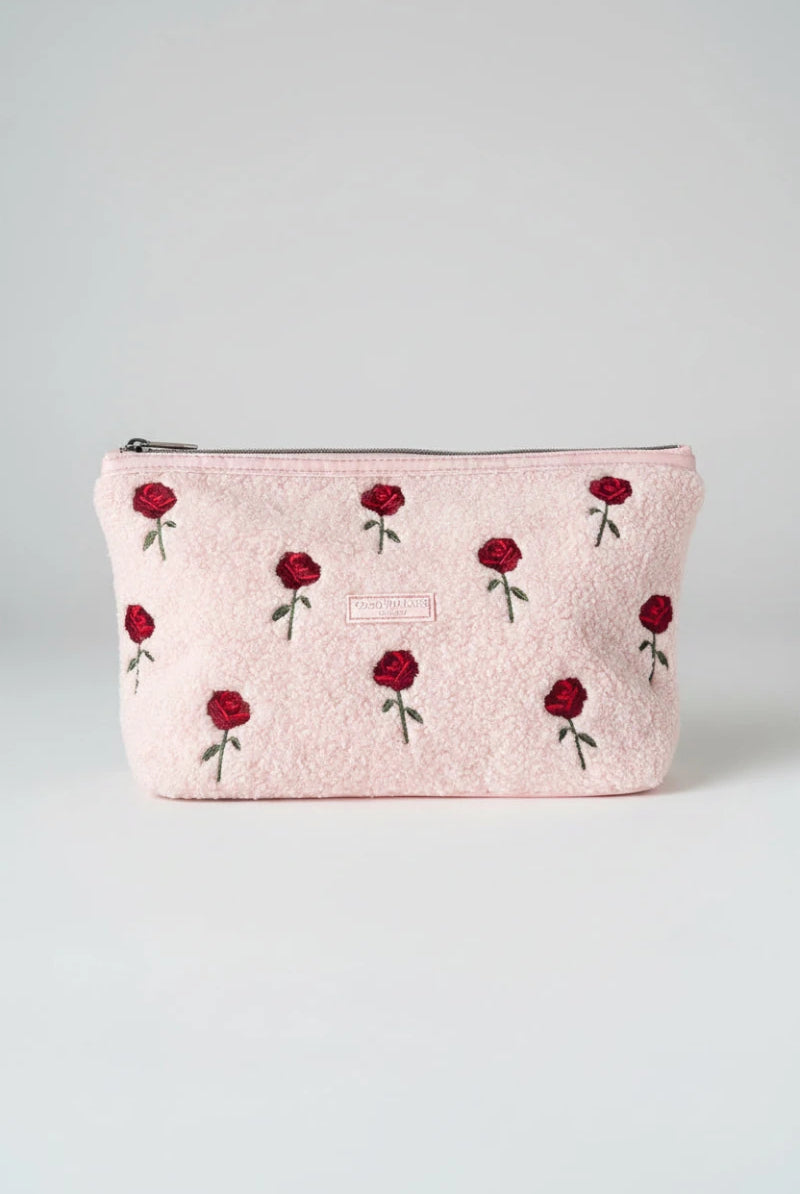 Shop Coconut Lane Coconut Lane Quilted Embroidered Roses Expandable Cosmetic Bag Cosmetic Case for women – premium loungewear and festival fashion at Spoiled Brat
