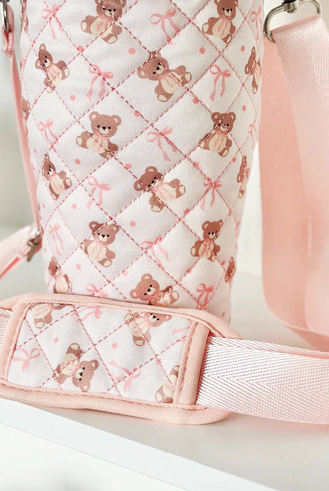 Shop Coconut Lane Coconut Lane Quilted Thea Teddy Tumbler Carry Case Water Bottle for women – premium loungewear and festival fashion at Spoiled Brat