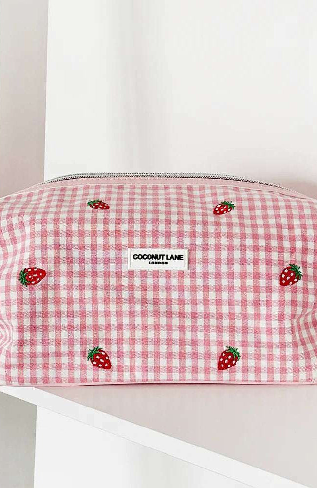 Shop Coconut Lane Coconut Lane Strawberry Picnic Magic Lifestyle Pouch Cosmetic Case for women – premium loungewear and festival fashion at Spoiled Brat