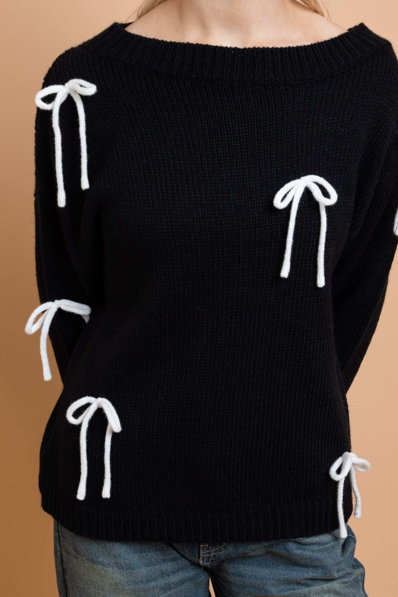 Daisy Street Bow Detail Jumper - Spoiled Brat