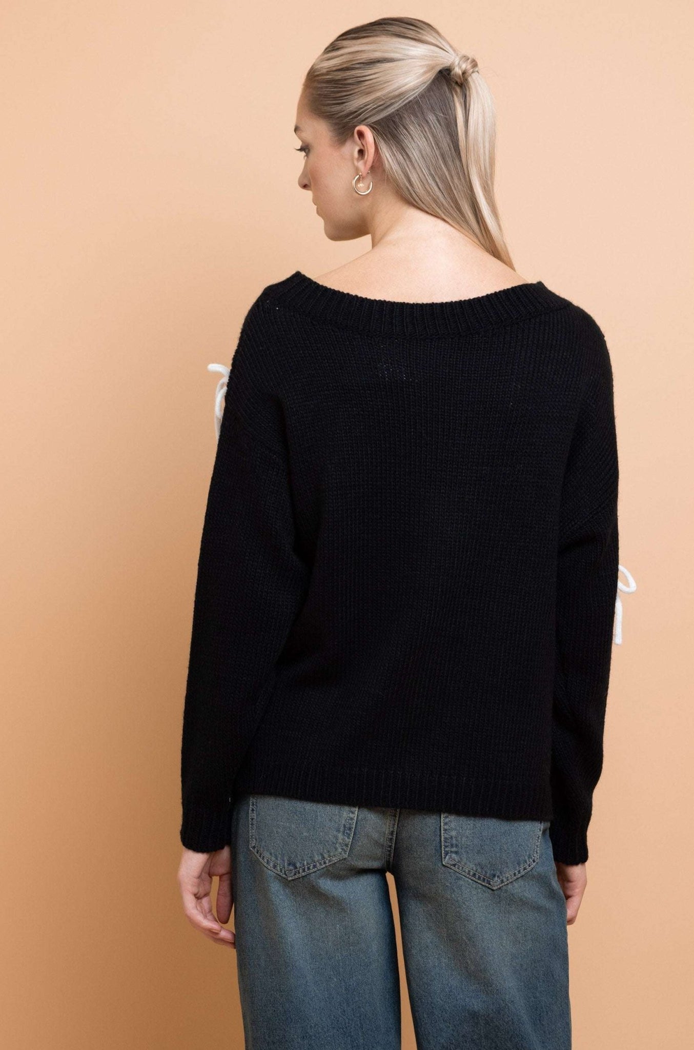 Shop Daisy Street Daisy Street Bow Detail Jumper Jumper for women – premium loungewear and festival fashion at Spoiled Brat