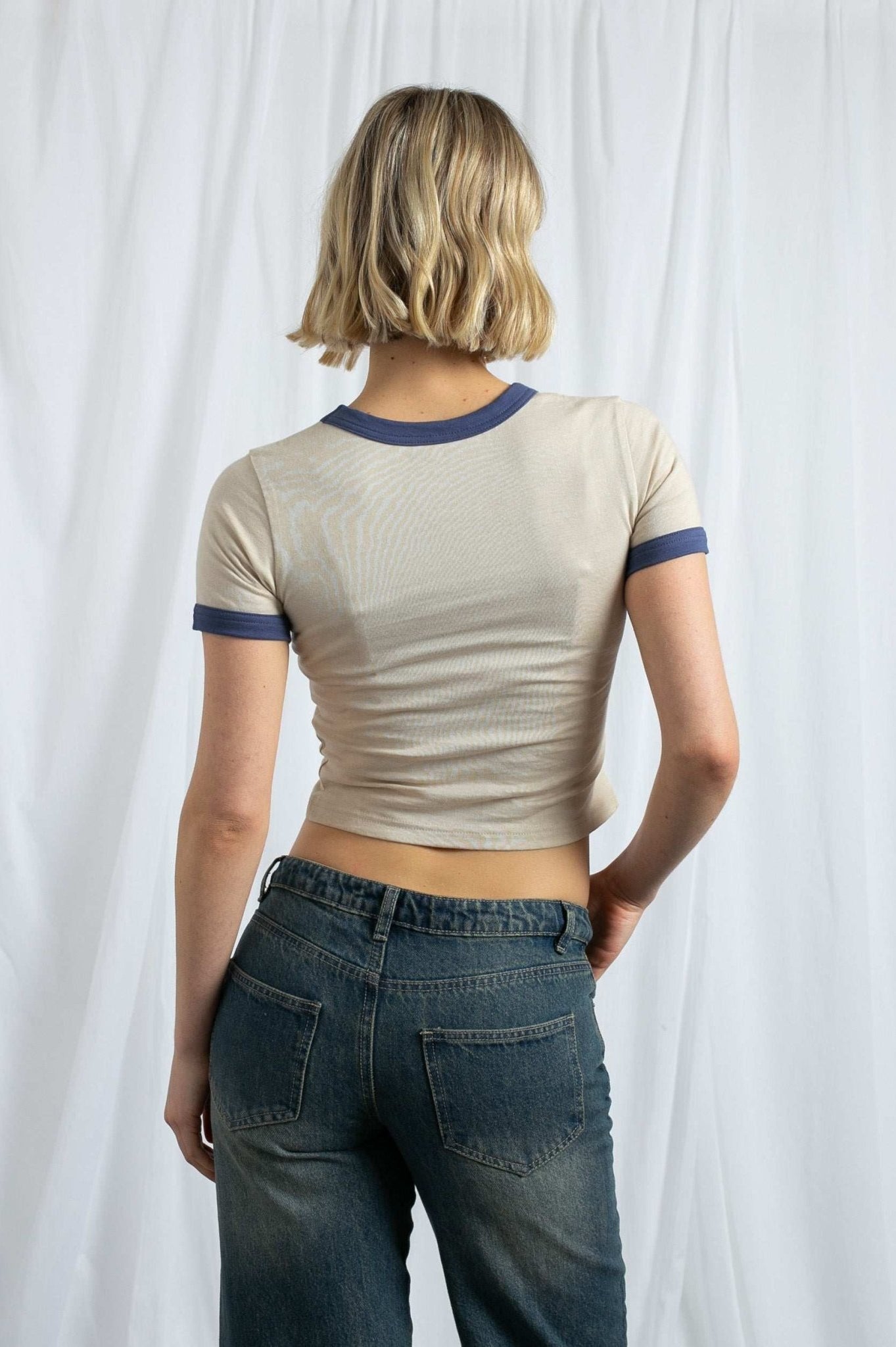 Shop Daisy Street Daisy Street California Licence Plate Ringer Tee T-Shirt for women – premium loungewear and festival fashion at Spoiled Brat