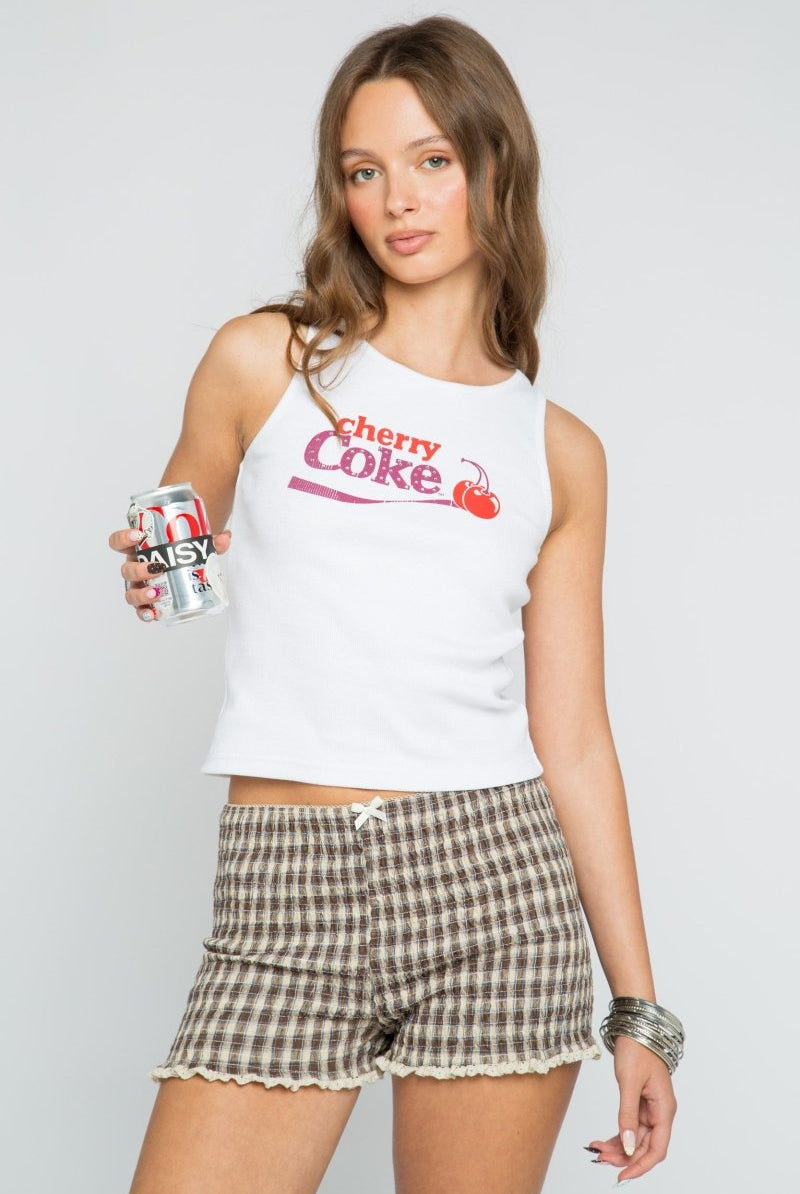 Shop Daisy Street Daisy Street Cherry Coke Graphic Tank Top Tank Top for women – premium loungewear and festival fashion at Spoiled Brat