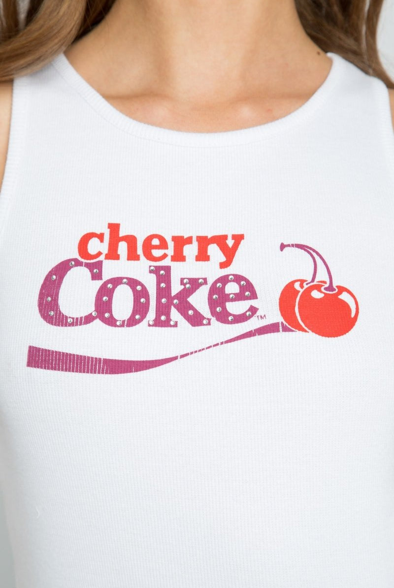 Shop Daisy Street Daisy Street Cherry Coke Graphic Tank Top Tank Top for women – premium loungewear and festival fashion at Spoiled Brat