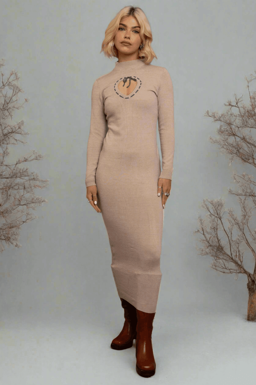 Daisy Street Cream Heart Cutout Midaxi Dress by Daisy Street – Maxi Dress – Cream | Spoiled Brat UK