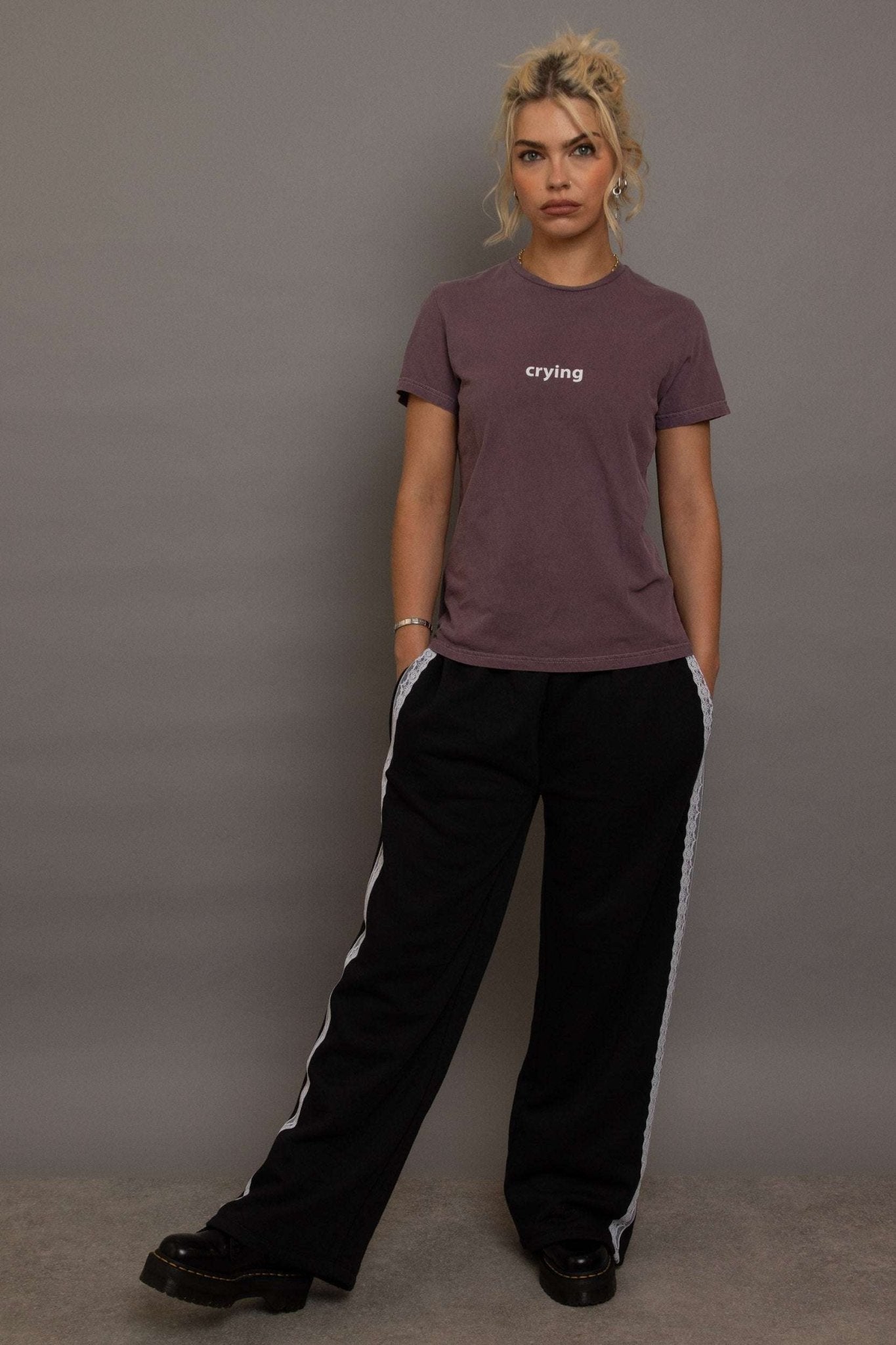 Daisy Street Crying Printed Tee - Spoiled Brat