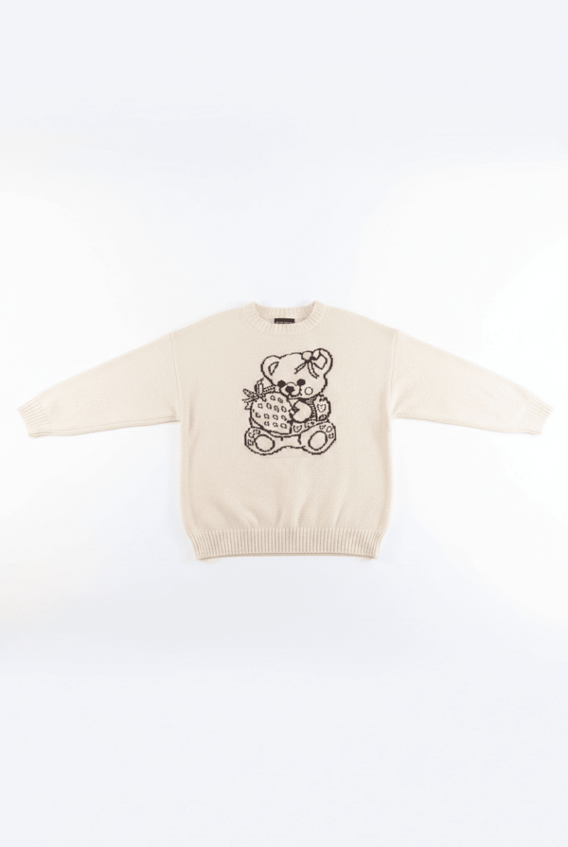 Shop Daisy Street Daisy Street Cute Teddy Bear Intarsia Knit Jumper Jumper for women – premium loungewear and festival fashion at Spoiled Brat