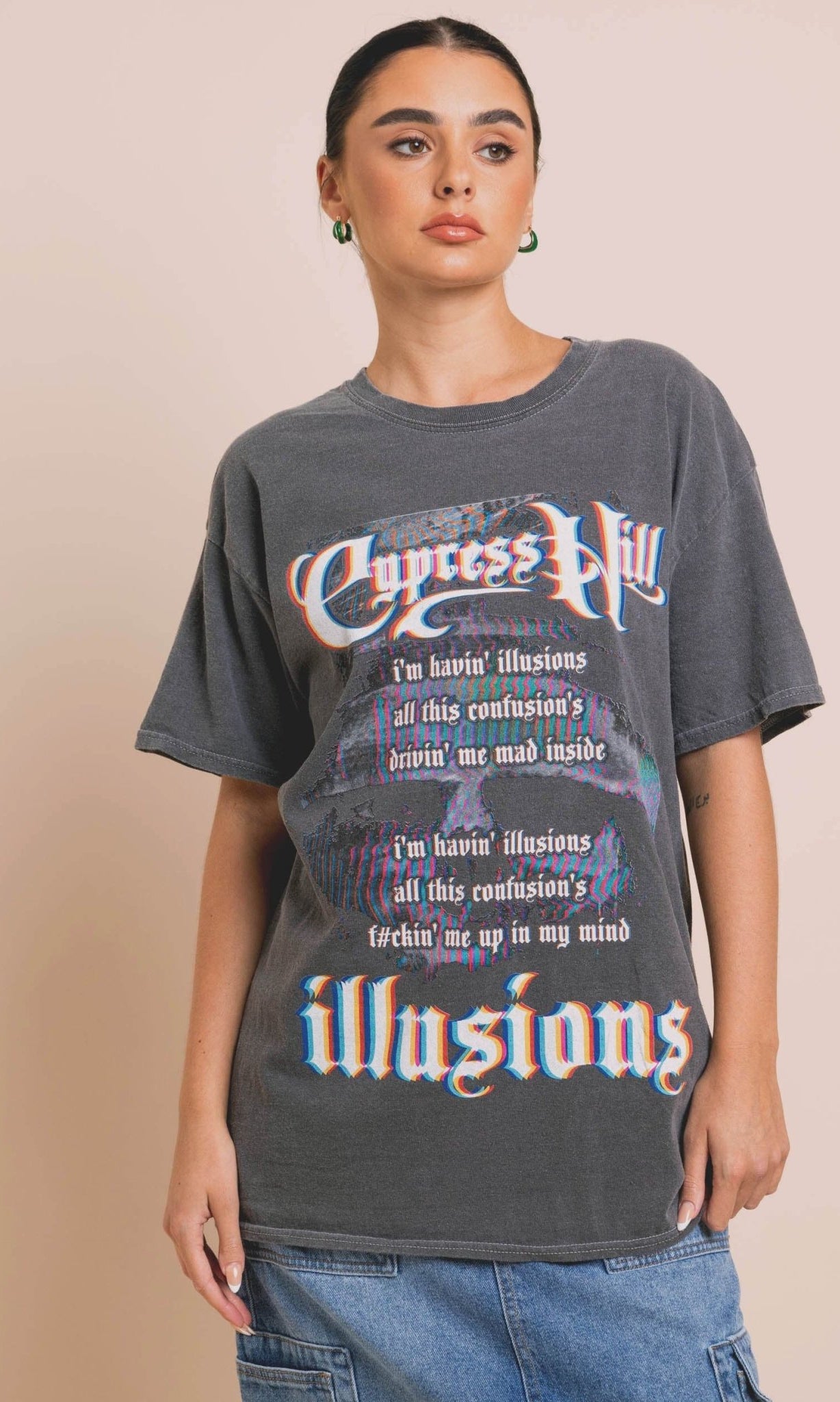Shop Daisy Street Daisy Street Cypress Hill Washed Tyler Tee T-Shirts for women – premium loungewear and festival fashion at Spoiled Brat