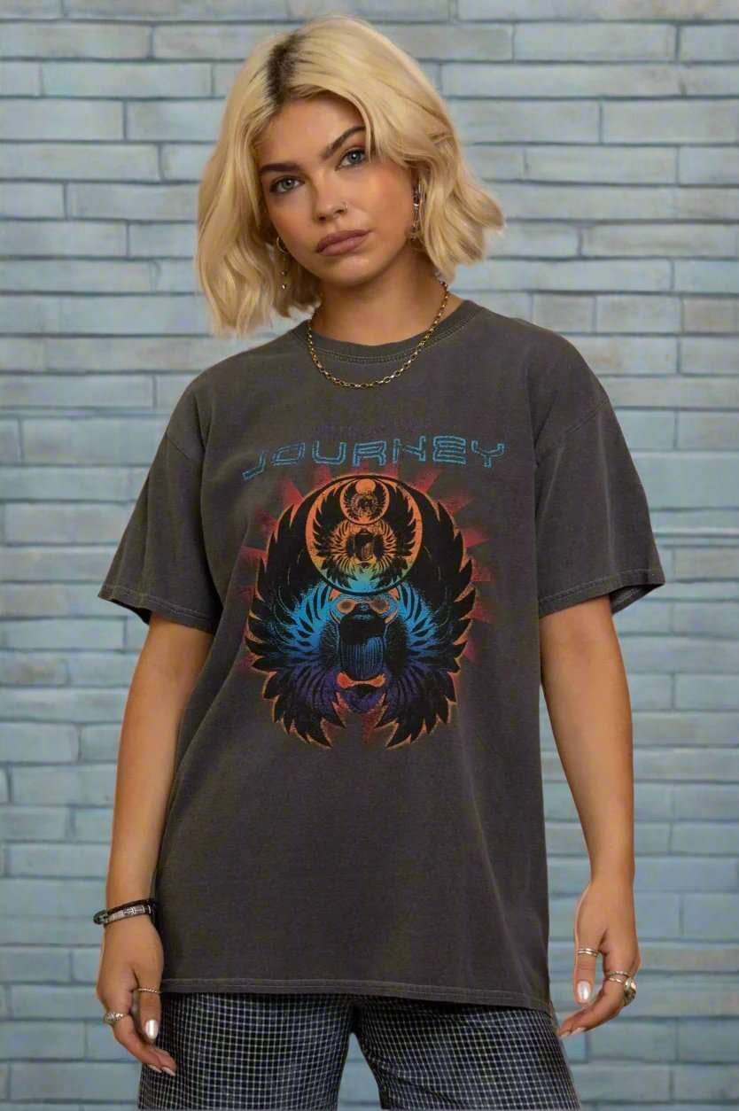 Shop Daisy Street Daisy Street Journey Washed Band T-Shirt T-Shirts for women – premium loungewear and festival fashion at Spoiled Brat