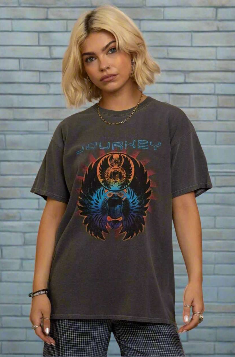 Shop Daisy Street Daisy Street Journey Washed Band T-Shirt T-Shirts for women – premium loungewear and festival fashion at Spoiled Brat