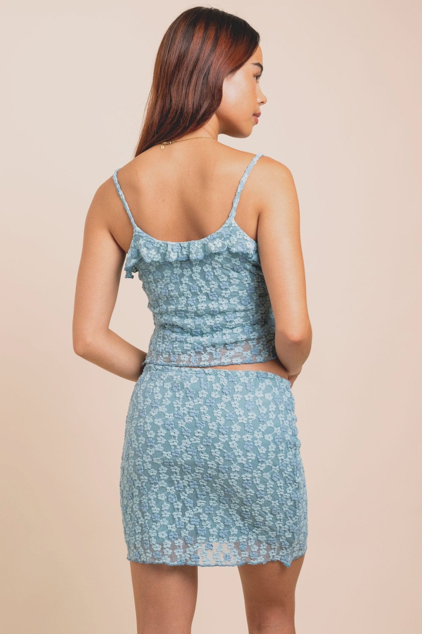 Shop Daisy Street Daisy Street Ruffle Detail Bubble Lace Cami Top Cami Top for women – premium loungewear and festival fashion at Spoiled Brat