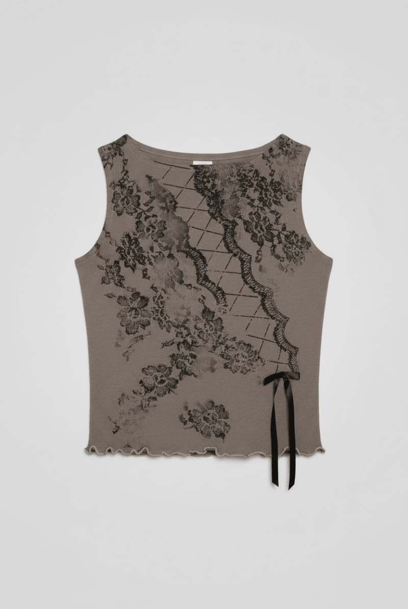 Shop Daisy Street Daisy Street Slash Neck Top with Bow Detail Vest Top for women – premium loungewear and festival fashion at Spoiled Brat