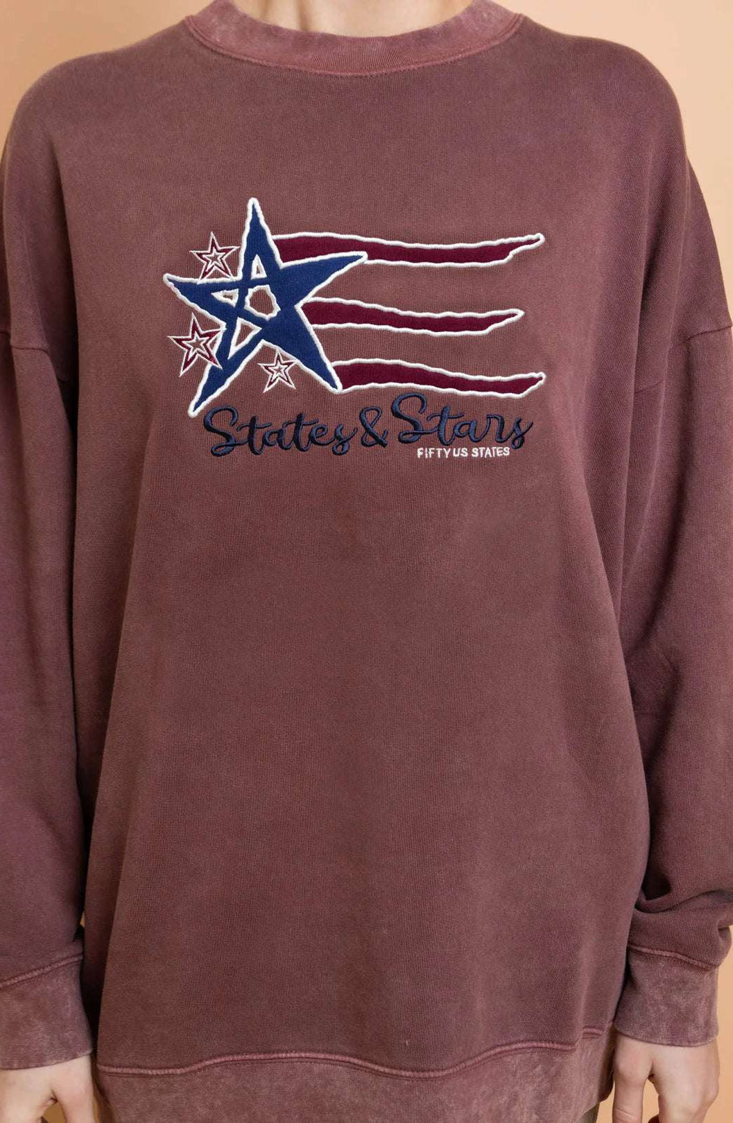 Shop Daisy Street Daisy Street States and Stars Vintage Sweater Sweater for women – premium loungewear and festival fashion at Spoiled Brat