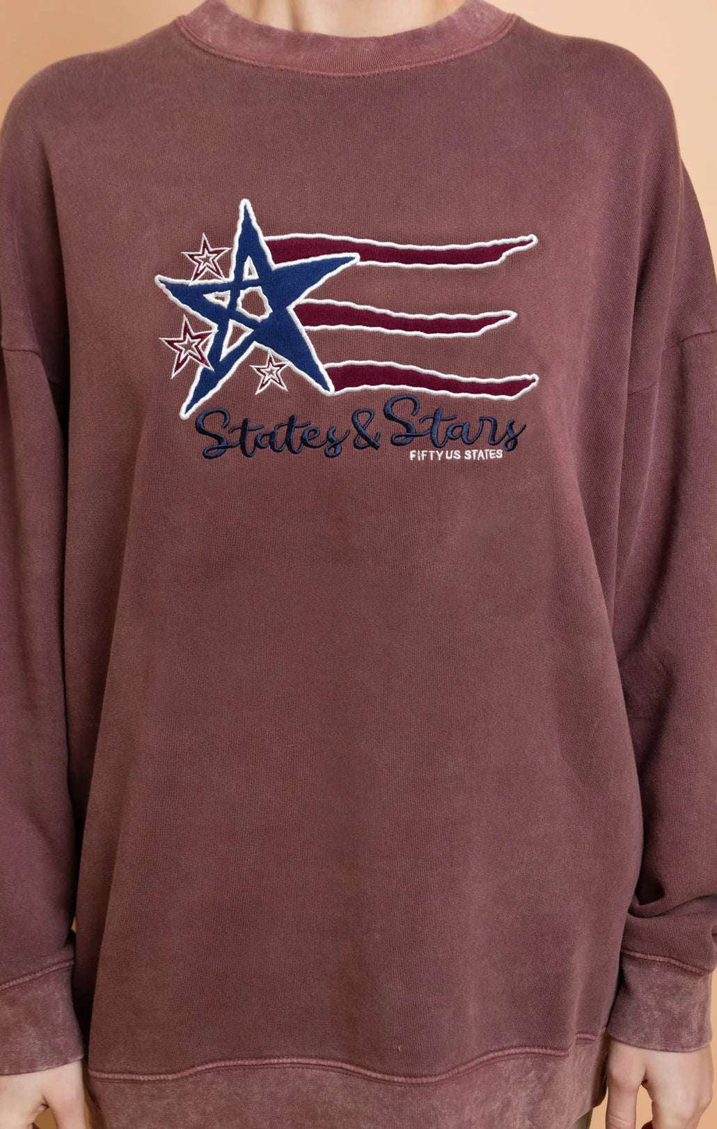 Shop Daisy Street Daisy Street States and Stars Vintage Sweater Sweater for women – premium loungewear and festival fashion at Spoiled Brat