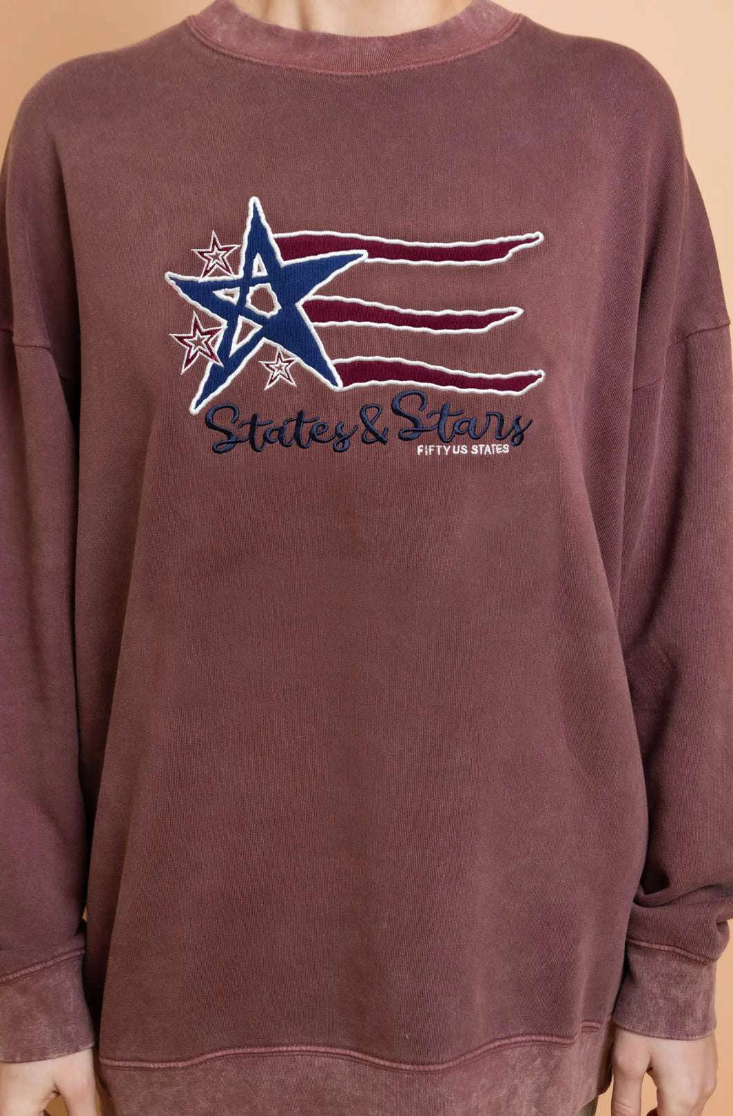 Shop Daisy Street Daisy Street States and Stars Vintage Sweater Sweater for women – premium loungewear and festival fashion at Spoiled Brat