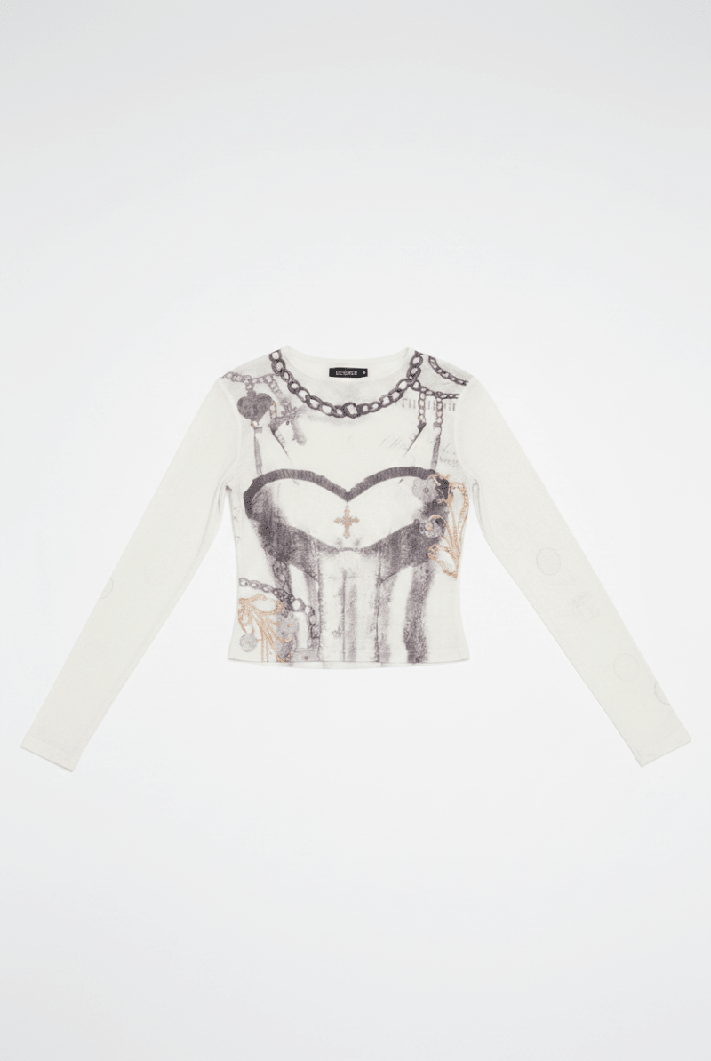 Shop Daisy Street Daisy Street Tease Top Long Sleeved Top for women – premium loungewear and festival fashion at Spoiled Brat