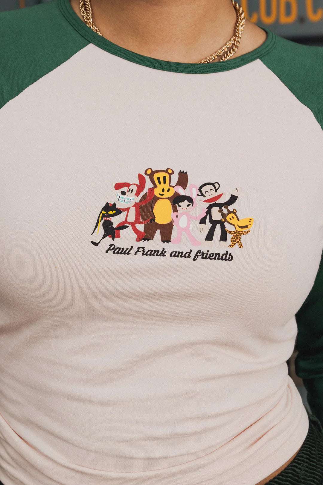 Shop Daisy Street Paul Frank x Daisy Street Julius & Friends Long Sleeved Raglan Top Long Sleeved Top for women – premium loungewear and festival fashion at Spoiled Brat