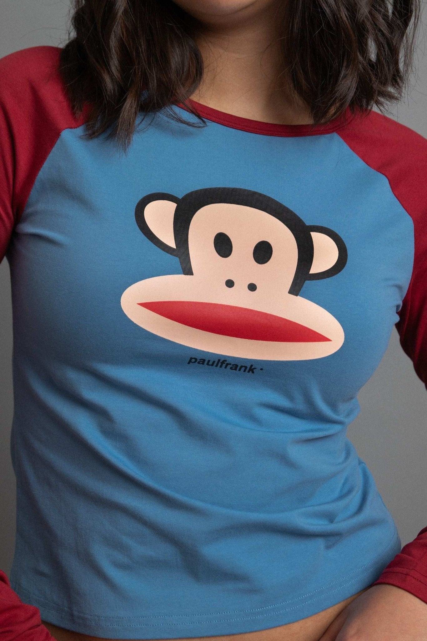 Shop Daisy Street Paul Frank x Daisy Street Long Sleeved Raglan Top Long Sleeved Top for women – premium loungewear and festival fashion at Spoiled Brat