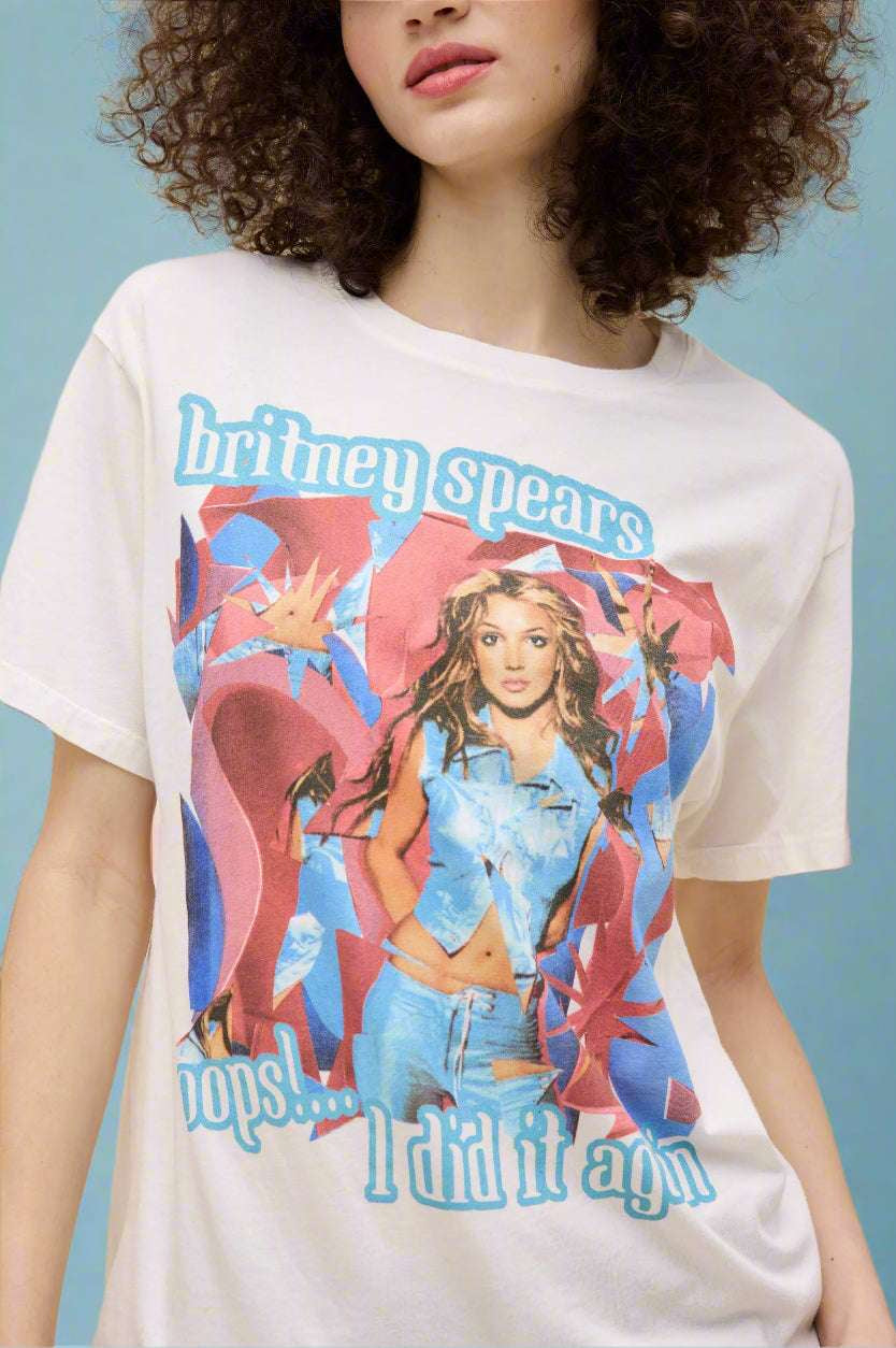 Shop Daydreamer LA Daydreamer LA Britney Spears Oops I Did It Again Boyfriend Tee T-Shirt for women – premium loungewear and festival fashion at Spoiled Brat