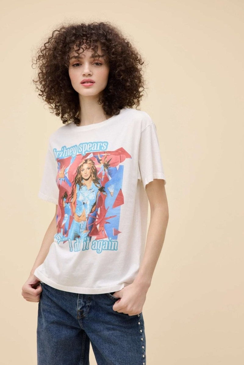 Shop Daydreamer LA Daydreamer LA Britney Spears Oops I Did It Again Boyfriend Tee T-Shirt for women – premium loungewear and festival fashion at Spoiled Brat