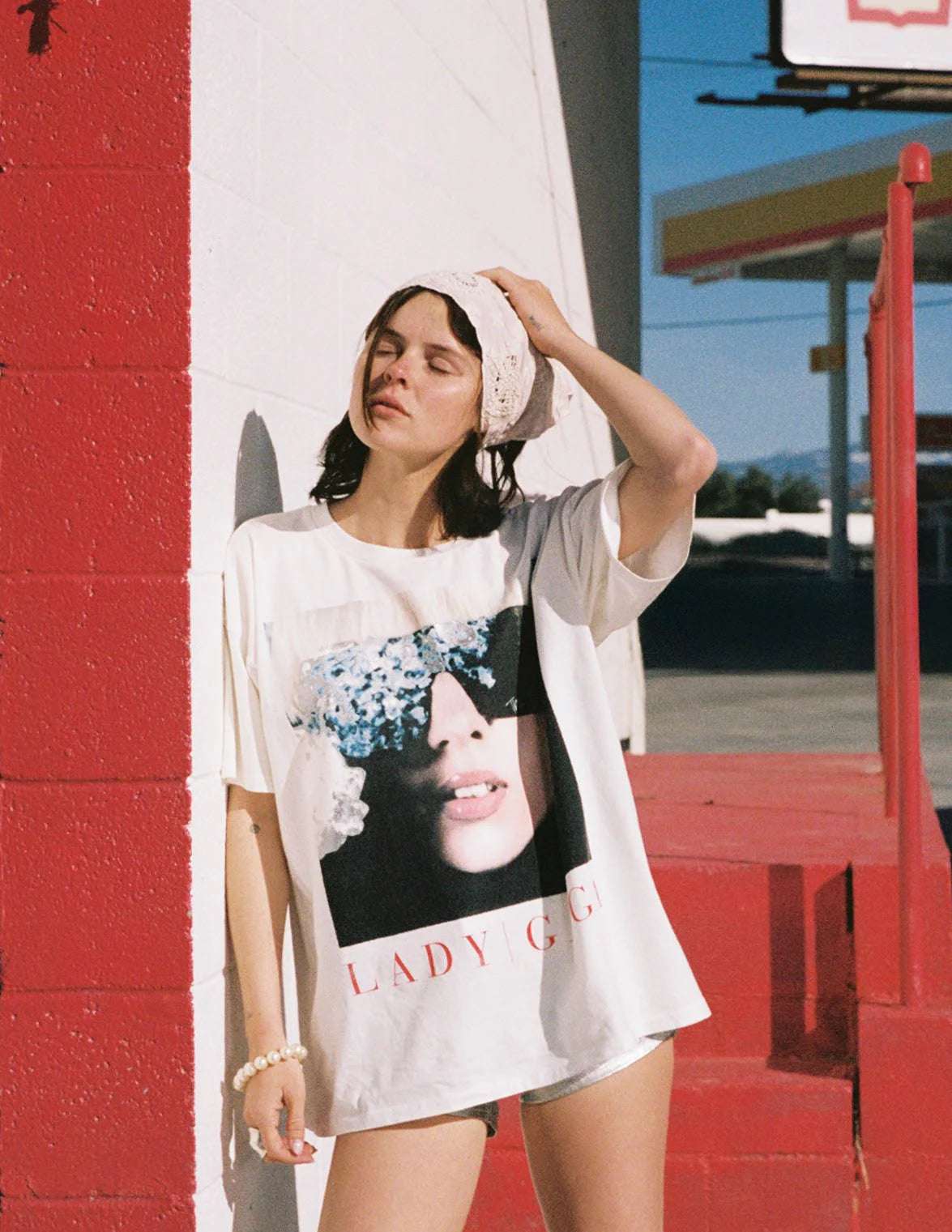 Daydreamer LA Lady Gaga The Fame Merch Tee by Daydreamer LA – T-Shirt – XS | Spoiled Brat UK